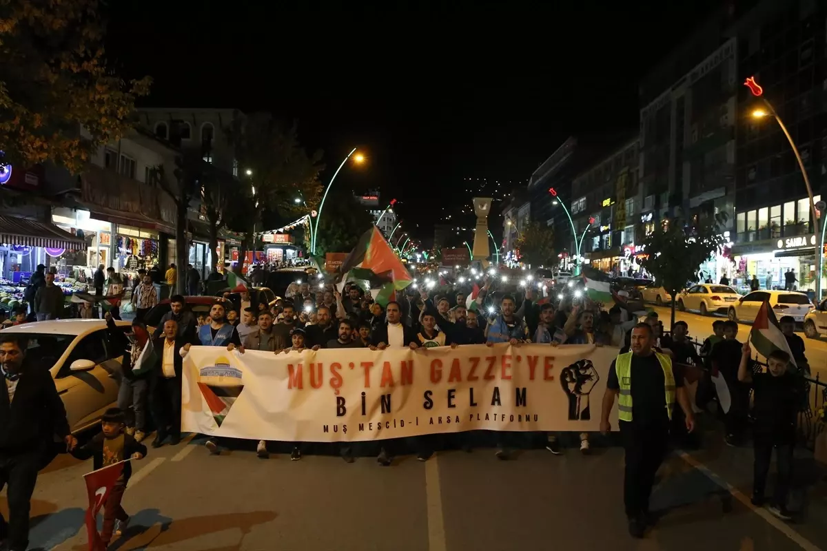 Muş’ta Gazze Saldırıları Protesto Edildi