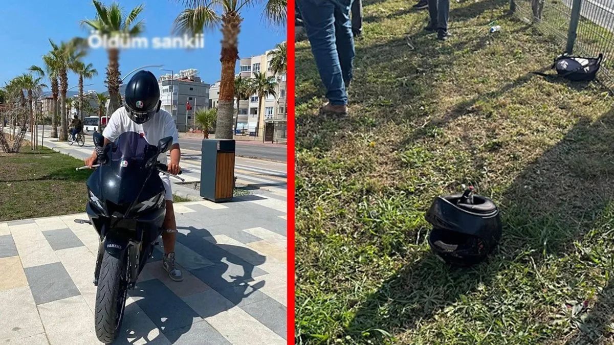 Antalya’da yürek yakan olay!  Kazayı gören baba yardıma geldi: Hayatının şokunu yaşadı! Kaskı çıkarınca…