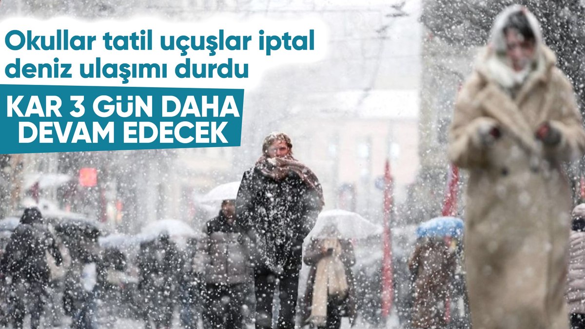 İstanbul kara teslim oldu: Üç gün boyunca sürecek