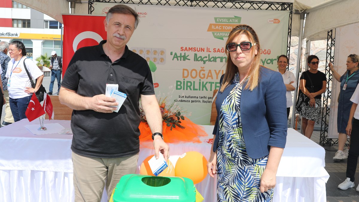 Samsun’da atık ilaçlar toplama noktalarına gidiyor